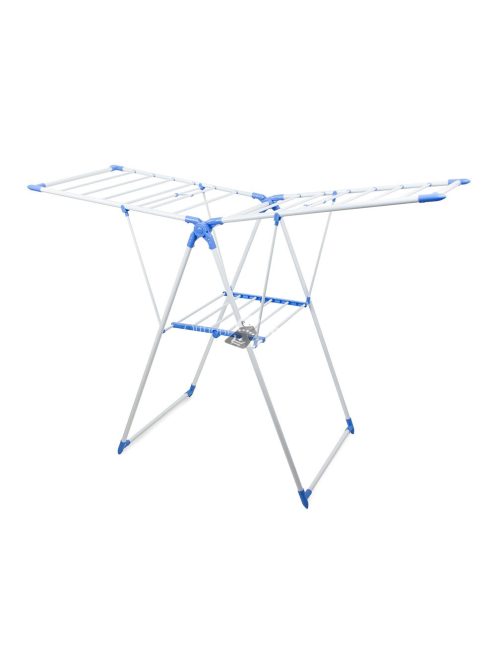2 szintes összecsukható ruhaszárító állvány, helytakarékos és könnyen tárolható megoldás ruhaszárításhoz