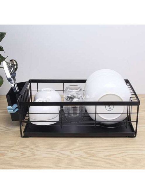 Ruhhy - Kétszintes rozsdamentes acél edényszárító konyhai tároló rendszerrel