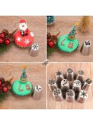 Karácsonyi desszert dekorációs készlet - Ünnepi süteménydíszítő szett