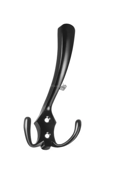 Fekete fali fogas akasztó szett, 5 darabos praktikus tárolómegoldás