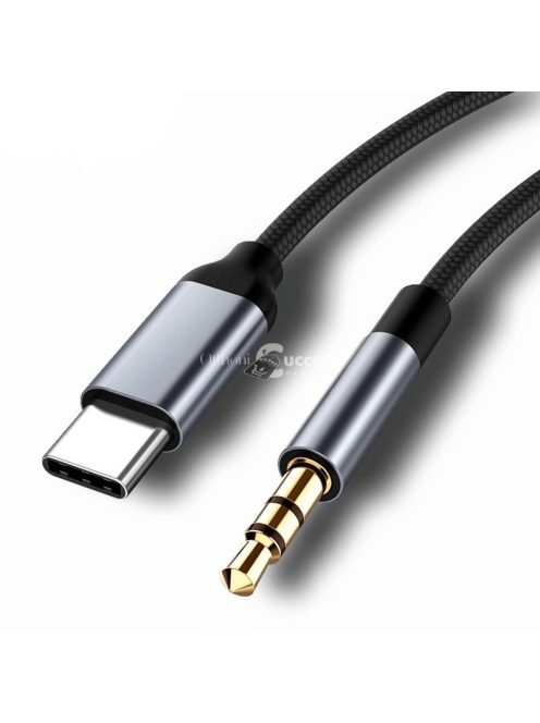 USB C - 3.5mm AUX audio átalakító kábel fejhallgatókhoz és hangszórókhoz