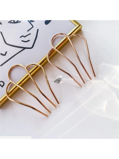 Elegáns konty készítő hajtű, ezüst színű hajformázó eszköz