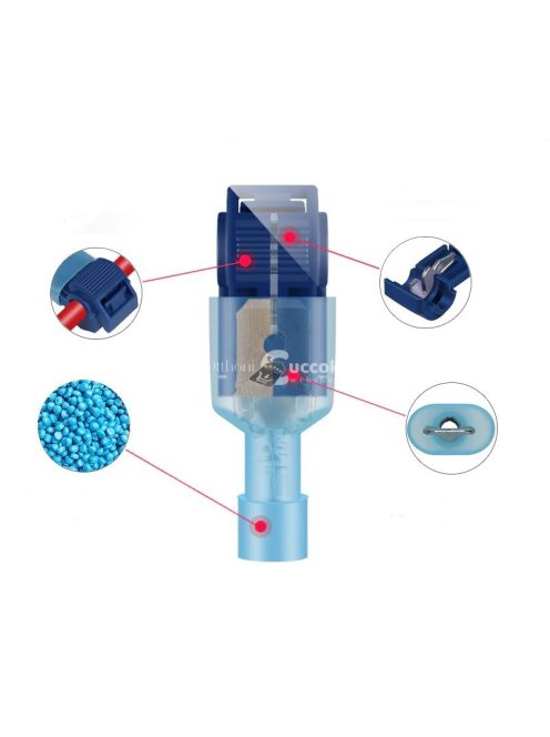 120 darabos T-típusú elektromos vezeték csatlakozó készlet, műanyag, többszínű kivitelben