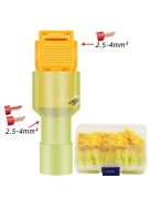 120 darabos T-típusú elektromos vezeték csatlakozó készlet, műanyag, többszínű kivitelben