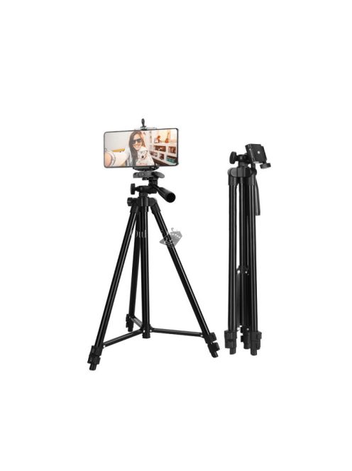 Bluetooth távirányítós tripod, 3 méretre állítható, fotózáshoz és videózáshoz