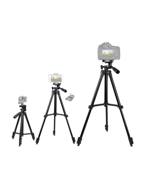 Bluetooth távirányítós tripod, 3 méretre állítható, fotózáshoz és videózáshoz