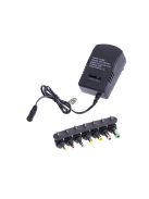 Univerzális szabályozható töltő többféle cserélhető fejjel, 3V-12V feszültségtartományban