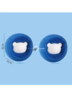   Kisállatszőr eltávolító labda mosógépbe, kék, 2db - Hatékony szőrgyűjtő eszköz mosási ciklushoz