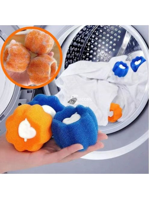 Kisállatszőr eltávolító labda mosógépbe, kék, 2db - Hatékony szőrgyűjtő eszköz mosási ciklushoz