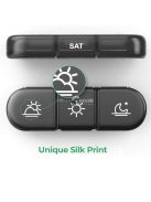 Hordozható fekete műanyag gyógyszeres doboz utazáshoz és napi gyógyszeradagoláshoz