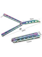 Színátmenetes Gyakorló Pillangókés - Biztonságos Edző Kés Trükkökhöz