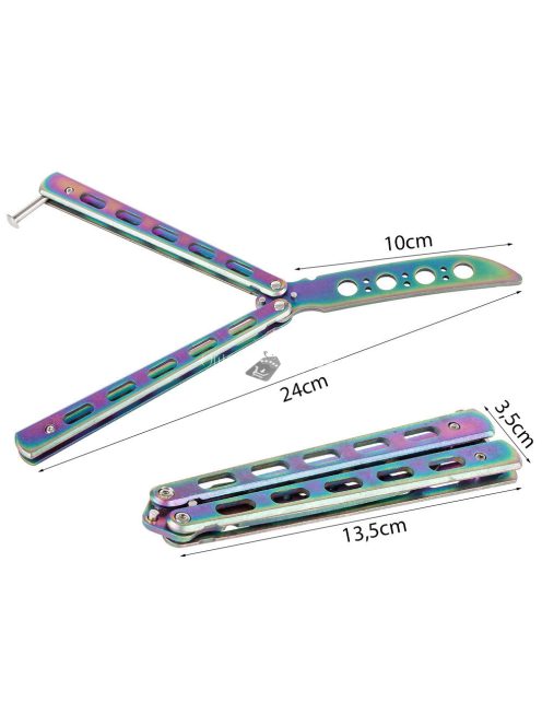 Színátmenetes Gyakorló Pillangókés - Biztonságos Edző Kés Trükkökhöz