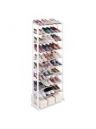 30 férőhelyes cipőtároló állvány, helytakarékos és praktikus cipőrendszerező bútordarab