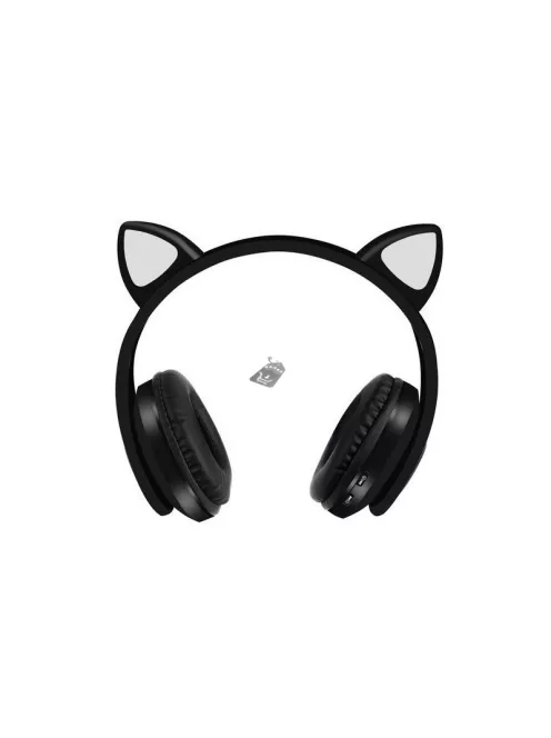 Cicafüles Bluetooth vezeték nélküli fejhallgató - fekete, divatos hangzásélményhez