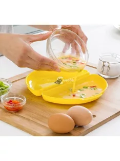   Mikrohullámú sütőben használható omlett és tojáskészítő edény