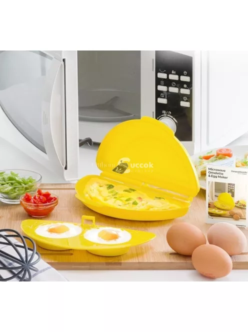 Mikrohullámú sütőben használható omlett és tojáskészítő edény
