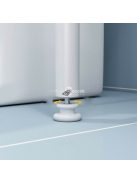 Többszintes tárolópolc rendszer mosógép fölé, helytakarékos fürdőszobai megoldás