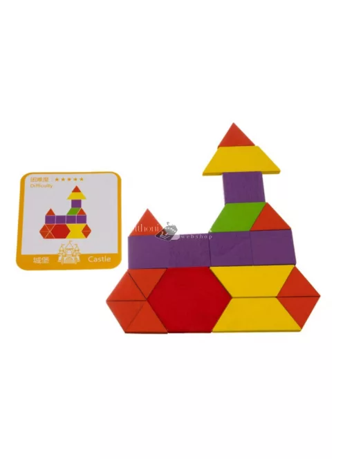 Oktatási puzzle - Geometriai figurák fejlesztő játék gyerekeknek