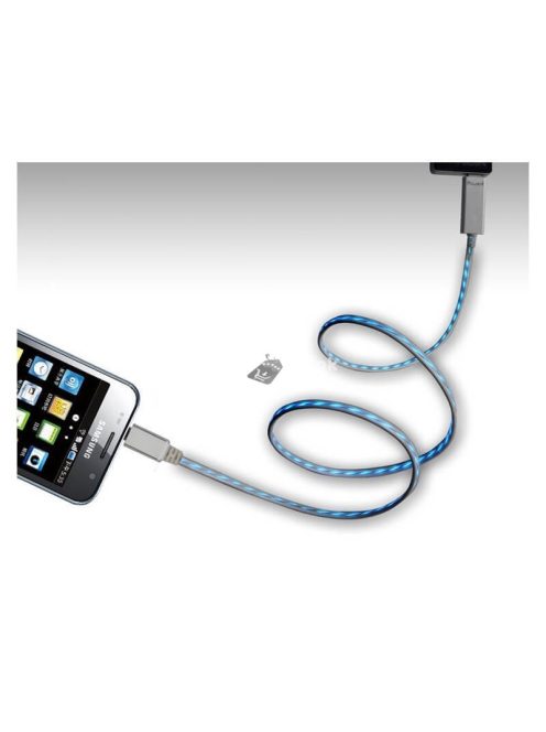 Világítós Micro USB töltő- és adatkábel szett, 5 darabos csomag