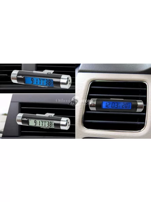 Autós digitális hőmérséklet, dátum és idő kijelző műszerfalra