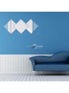 Öntapadós dekoratív tükör matrica fólia szett, 16 db