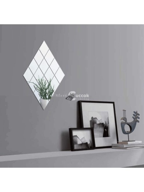 Öntapadós dekoratív tükör matrica fólia szett, 16 db