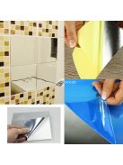 Öntapadós dekoratív tükör matrica fólia szett, 16 db