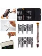 Precíziós csavarhúzó készlet 25 részes elektronikai és finommechanikai szereléshez