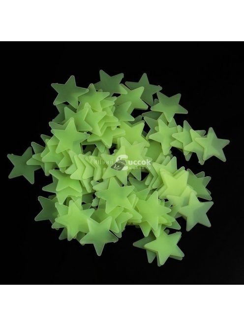 Gyerekszoba Dekoráció, Foszforeszkáló Világító Csillagok, 100 Darabos Készlet