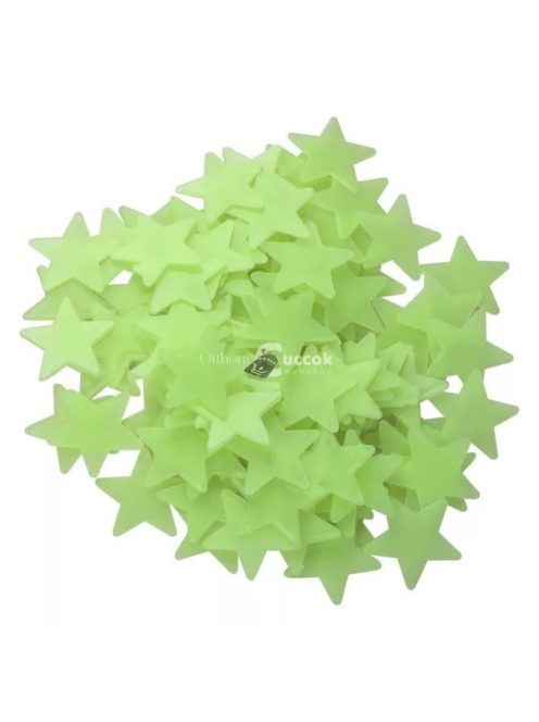 Gyerekszoba Dekoráció, Foszforeszkáló Világító Csillagok, 100 Darabos Készlet