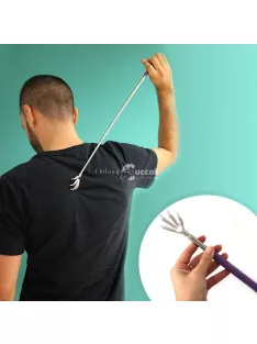   Teleszkópos, rozsdamentes acél hátvakaró ergonomikus kialakítással