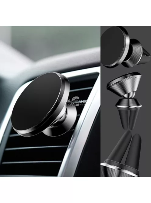 Exkluzív autós szellőzőbe helyezhető erős mágneses telefontartó kompatibilis okostelefonokhoz