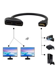   DUAL HDMI kábel HDMI elosztó - Többkijelzős megjelenítéshez