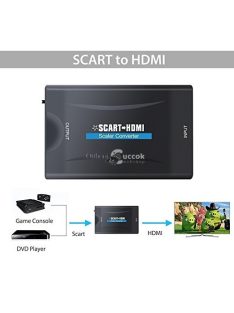   SCART HDMI Átalakító Adapter - Analóg-Digitális Jelátalakítás TV-hez és Monitorhoz