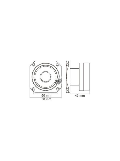 MNC Dome Magassugárzó Hangszóró - 1" - 100/200 W Teljesítmény • 8 Ohm Impedancia