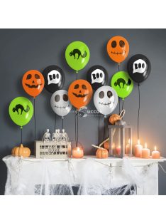   Family Halloween-i dekorációs lufi szett - 4 különböző dizájn - 12 darabos csomag