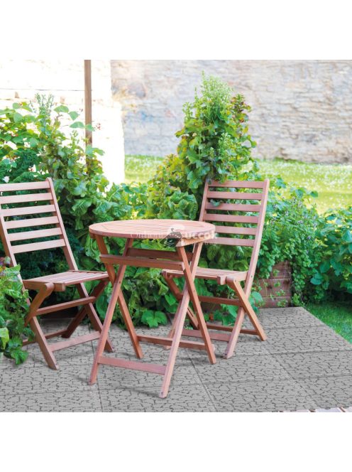 Garden of Eden Kerti Járólap - Kőmintás Műanyag Burkolólap 29 x 29 cm Szürke - 4 db/csomag