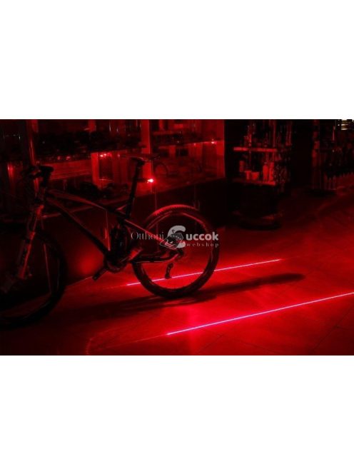 Kerékpár és bicikli lézeres hátsó lámpa biztonságos éjszakai közlekedéshez