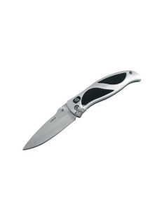   EXTOL CRAFT rozsdamentes acél zsebkés, 197/115mm teljes/összecsukott hossz, alumínium nyéllel, övre akasztható rögzítővel