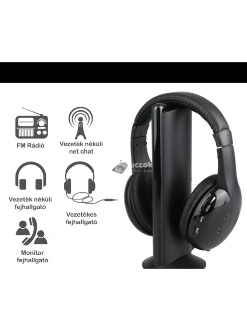 Vezeték nélküli fülhallgató és mikrofonos fejhallgató zenehallgatáshoz és telefonáláshoz
