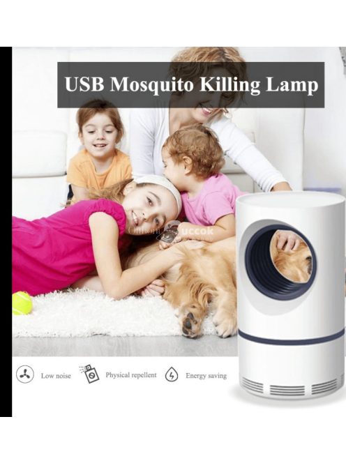 Elektromos Szúnyogcsapda LED-es Éjjeli Fénnyel, Hatékony Rovarirtó Beltéri Használatra