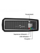 Napelemes, multifunkciós kerékpár világítás biztonságos közlekedéshez