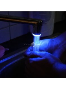   LED-es csapvég hőmérséklet szenzoros, elem nélküli vízhőmérséklet-jelző rendszer