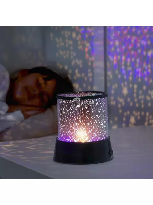 Gyerek Éjjeli Hangulatlámpa Csillagos Égbolt Kivetítővel