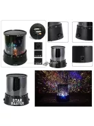 Gyerek Éjjeli Hangulatlámpa Csillagos Égbolt Kivetítővel