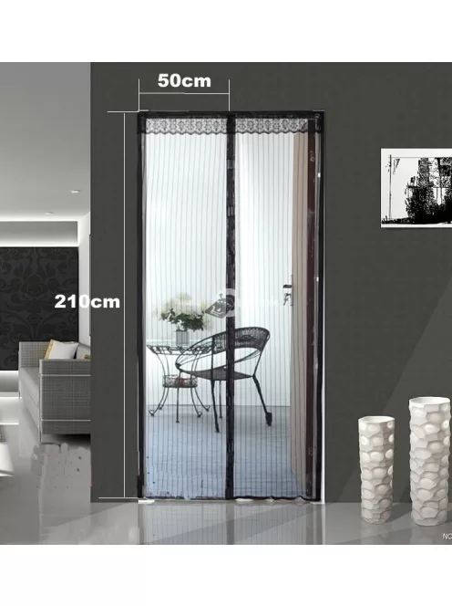 Magic Mesh mágneses ajtószúnyogháló 100 x 210 cm Fekete kültéri használatra