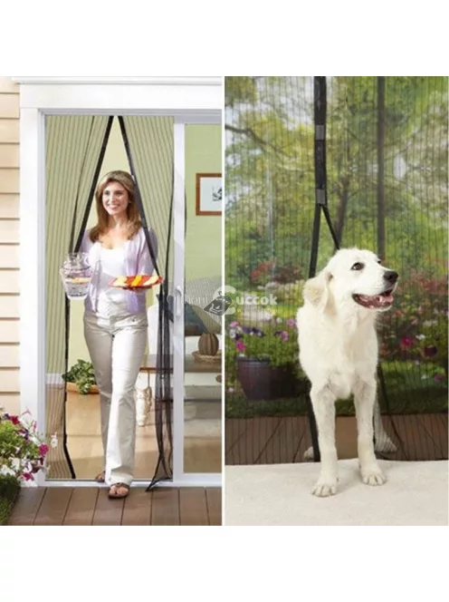 Magic Mesh mágneses ajtószúnyogháló 100 x 210 cm Fekete kültéri használatra