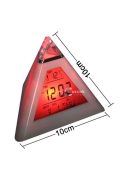 Színváltós piramis alakú digitális ébresztőóra asztali használatra
