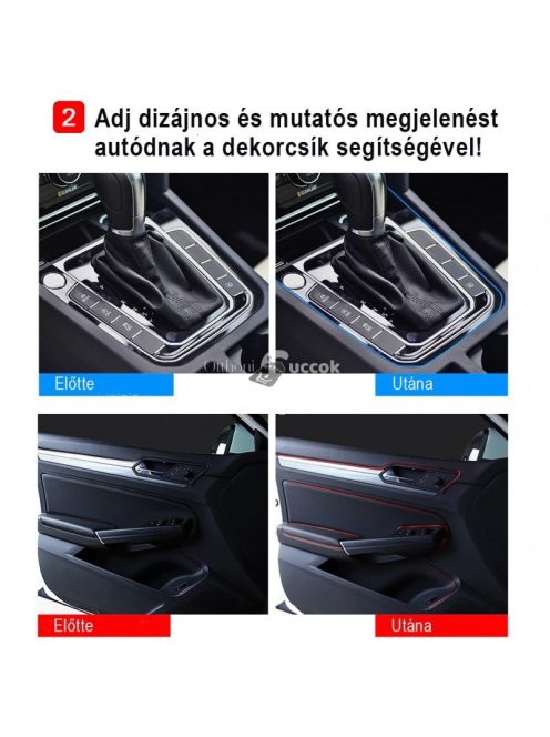 Autós dekorcsík - 5 méter, rugalmas díszítő szalag külső és belső felületekhez