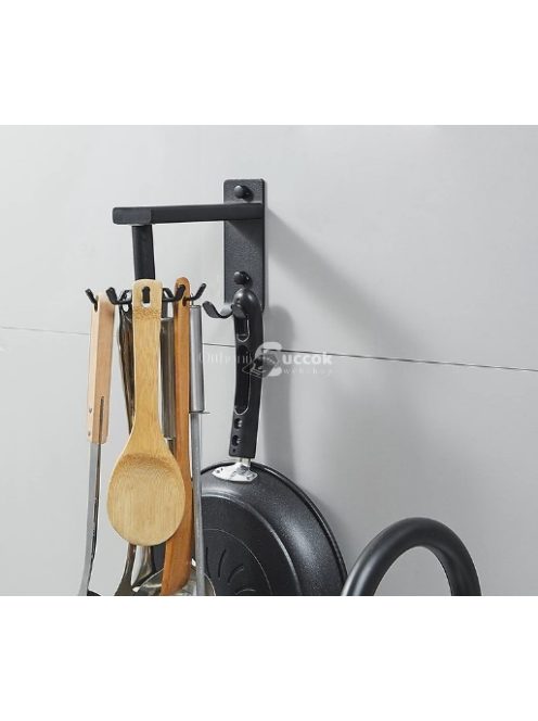 Falra szerelhető kampós konyhai rendszerező tároló rendszer